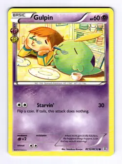 Gulpin Generations: Radiant Collection #RC12 (2016) Common NM Pokemon - Image 1