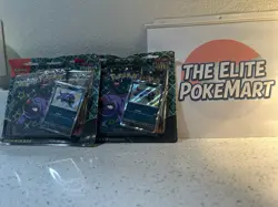 Pokemon Scarlet & Violet Paldean Fates 3 Pack Blister Maschiff Promo New/Sealedu - Image 1