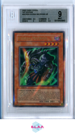 EXODIA NECROSS UR 2003 YU-GI-OH DARK CRISIS 1ST EDITION DCR20 BGS 9.0 - Image 1