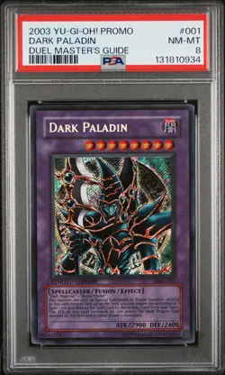 2003 YU-GI-OH! PROMO DUEL MASTER'S GUIDE #001 DARK PALADIN PSA 8 - Image 1
