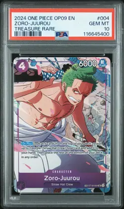 One Piece PSA 10 Zoro-Juurou #ST18-004 Emperors In The New World 2024 English - Image 2