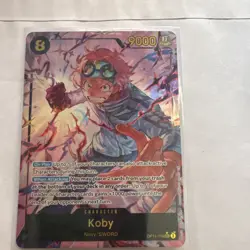 Bandai One Piece CCG Koby OP11-119 Character Holo 9000 Power Card - Image 1