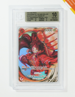 One Piece BGS 10 Monkey.D.Luffy #ST01-012 Oda Signed 1st Anniv 2023 Japanese - Image 1