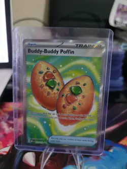 Pokemon TCG Mega Evolutions Buddy-Buddy Poffin 167/132 UR Ultra Rare Card - Image 1