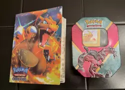 Pokemon Cards 386 Total Base Cards Includes The Pokemon Album and Tin.Used Good - Image 1