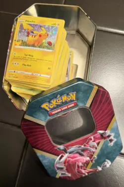 Pokemon Cards 386 Total Base Cards Includes The Pokemon Album and Tin.Used Good - Image 3