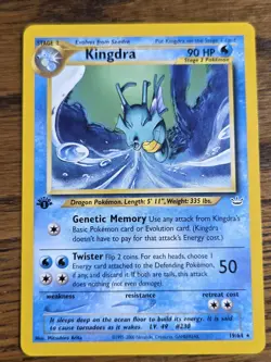 Pokemon 1st Edition Neo Revelation # 19/64 Kingdra Non-holo,,nice card - Image 1