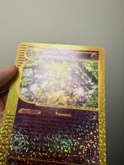 Alakazam 2002 Expedition #1 Box Topper Pokemon Card - crease - Image 4