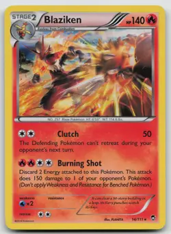 Pokemon Card Blaziken Holo Rare XY - Furious Fists 14/111 - Image 1