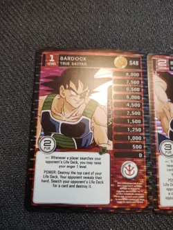 Fan Made Custom Unofficial Bardock Set Of Dragon Ball Z Panini Inspired Cards - Image 2