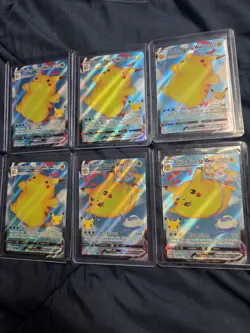 2021 Pokemon Celebrations LOT 4 Surfing Pikachu's, 2 Flying Pikachu's (6 Cards) - Image 1