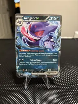 Pokemon TCG Gengar EX Temporal Forces Ultra Rare Card 104/162 - Image 1