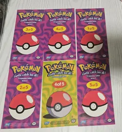 Pokemon Topps TV Animation Edition Series 2 Jumbo Cards Complete Set Of 5 + 1 - Image 4