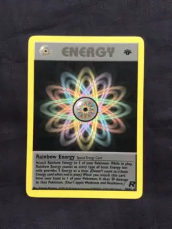 Pokemon Cards: Team Rocket 1st Edition Rare: Rainbow Energy 80/82 - Image 1