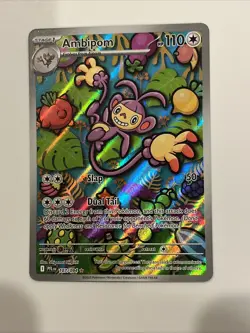 Ambipom 107/094 Me02: Phantasmal Flames Holo Full Art Pokemon Card - Image 1