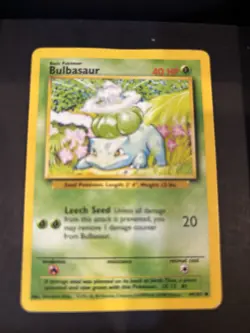 Rare 1995 Pokemon Bulbasaur 40HP Card 44/102 - Ungraded Mint Condition - Image 1
