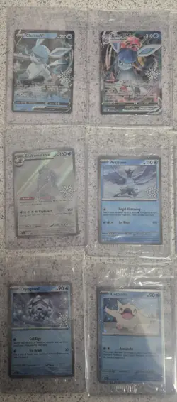 Pokemon Cards x18 - Snowflake Holiday Promos - Sealed - NM - Glaceon - Image 2