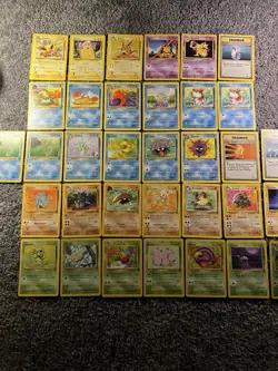 Vintage Pokemon JungleFossil Base Set 2 Lot 36 Cards + Gyarados Base Set Holo - Image 1