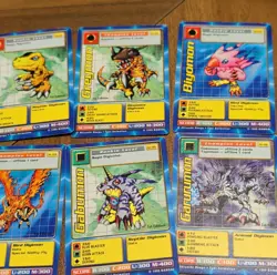 Bandai Digimon Digi-Battle 1st Edition 1999 Lot 63 Cards / 7 Bo cards - Image 1