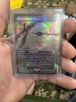 MTG: Nazgul battle-Mace (FOIL) borderless Unplayed Lord Of The Rings Rare 0510 - Image 1