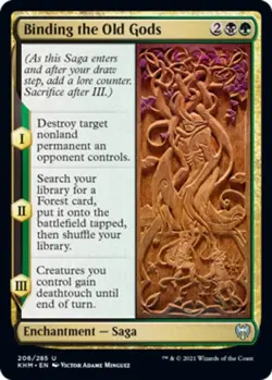 MTG Binding the Old Gods - Foil, Kaldheim, Lightly Played, English - Image 1