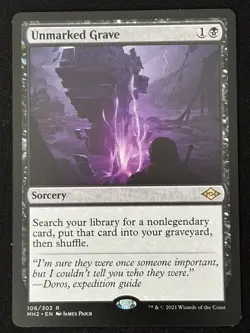 1x MTG Unmarked Grave - Modern Horizons 2 (MH2) #106 - Magic the Gathering - Image 1