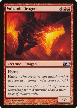 ✨MTG Volcanic Dragon x 4 M12 158/249 Magic 2012 M12 Magic The Gathering LP to NM - Image 1