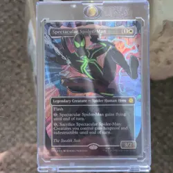 Wizards of the Coast Spectacular Spider-Man 238 Foil Borderless Rare MTG - Image 1