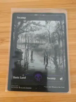 MTG Swamp (FOIL Full Art) 272 Innistrad: Midnight Hunt M/NM Free UK P&P - Image 1