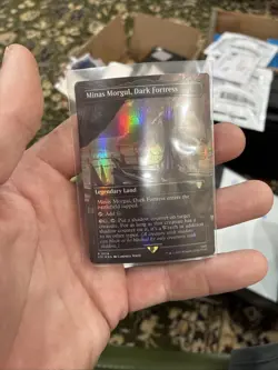 MTG Minas Morgul, Dark Fortress BORDERLESS FOIL 0514 Unplayed Rare LOTR Tolkien - Image 1