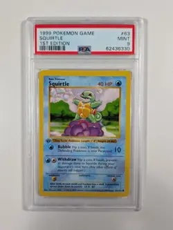 1999 Pokemon 1st Edition Squirtle PSA 9 Base Set. - Image 1