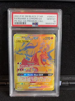 Reshiram & Charizard GX SM247 Pokemon Premium Collection Promo 2021 PSA 10 - Image 1