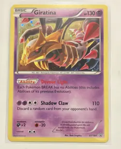 Pokemon Giratina Promo XY184 Holo Basic XY Dragon 130HP Shadow Claw Devour Light - Image 1