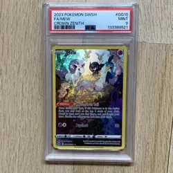 Pokemon Crown Zenith Galarian Gallery Mew GG10 Full Art Holo Ultra Rare PSA 9 - Image 1