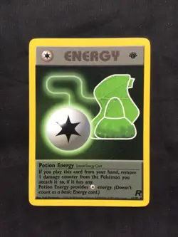 Pokemon Cards: Team Rocket 1st Edition Uncommon: Potion Energy 82/82 - Image 1