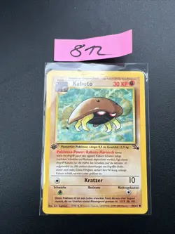 Pokemon Karte Kabuto 50/62 Fossil Deutsch 1. Edition - Image 1