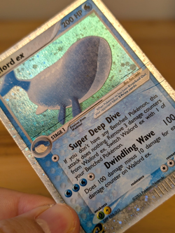 2003 EX Sandstorm Wailord Ex E-Reader Holo Rare 100/100 Water HP-Damage - Image 3