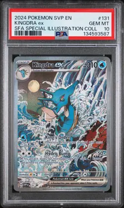 2024 POKEMON SVP EN-SV BLACK STAR PROMO #131 KINGDRA EX PSA 10 - Image 1