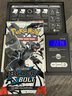 Heavy 22.74! Pokemon TCG SV 10.5 Black Bolt Booster Pack Sealed! Demi-God Pack!U - Image 1