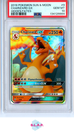 CHARIZARD GX HIDDEN FATES POKEMON SUN & MOON HIDDEN FATES 2019 9 PSA 10 - Image 1