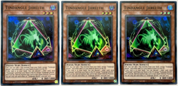 3 x DAMA-EN095 Tindangle Jhrelth - Super Rare 1st Edition Near Mint YuGiOh - Image 1