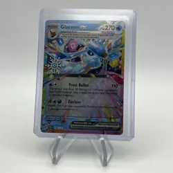 Pokemon TCG Prismatic Evolutions Glaceon EX Card 026/131 Stamped Holiday Promo - Image 1