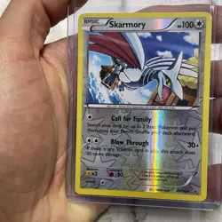 Pokemon SKARMORY 69/108 - XY Roaring Skies RARE Reverse Holo LP+ Nintendo Card - Image 1