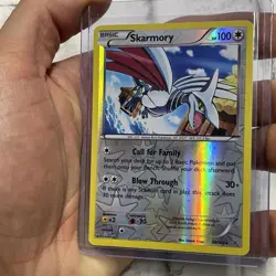 Pokemon SKARMORY 69/108 - XY Roaring Skies RARE Reverse Holo LP+ Nintendo Card - Image 2