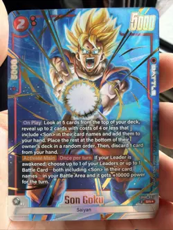 Dragon Ball Super Card Game Son Goku FB08-007 SR Foil - Image 1