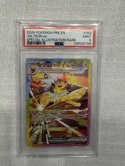 Pokemon Jolteon EX TCG Card 153/131 Prismatic Evolutions, PSA Mint 9 - Image 1