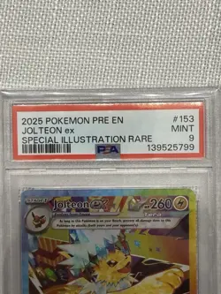 Pokemon Jolteon EX TCG Card 153/131 Prismatic Evolutions, PSA Mint 9 - Image 5