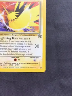 Pokemon Cards: Wizards Black Star Promo: Zapdos 23 - Image 4