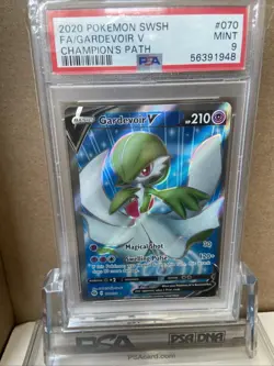 PSA 9 MINT Gardevoir V 070/073 (Champion's Path) Full Art Pokemon Card - Image 1