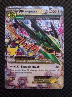 Pokemon Mega M Rayquaza EX Card Celebrations 25th Anniversary 76/108 - Image 1